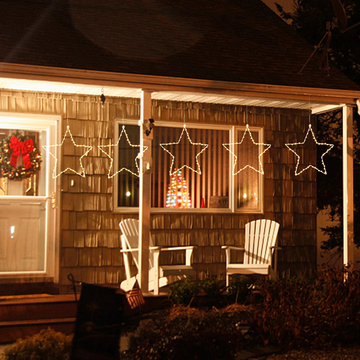 Led Star Window Lights With Remote Control For Holiday Decor