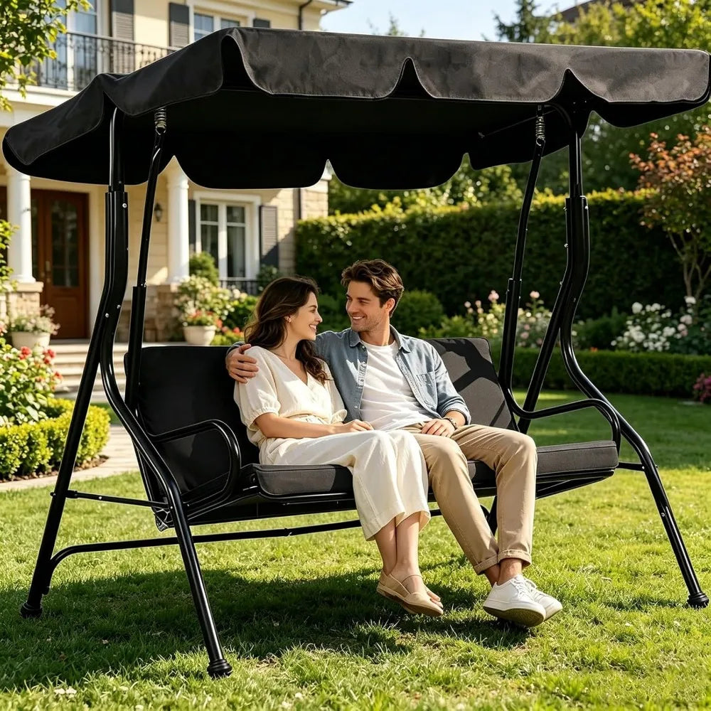 Waterproof UV-protective Swing Canopy Replacement for Outdoor Patio