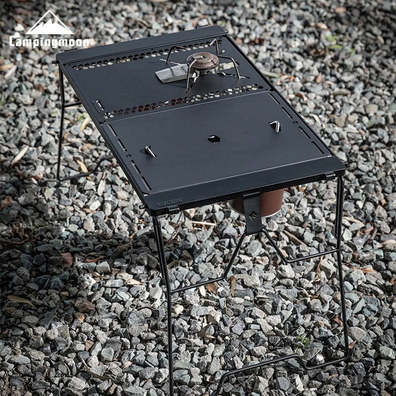 CAMPINGMOON CK-25BK-1P Single piece IGT Combination Table Suitable for Snow Peak Furnace Cover Outdoor Camping Table Accessories