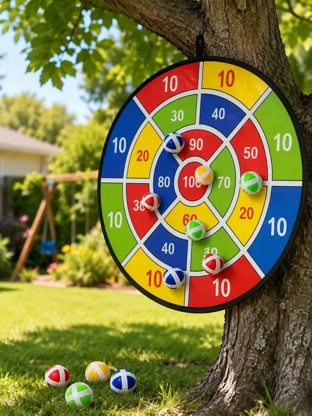 Sticky Ball Dart Board Set For Indoor Outdoor Family Play