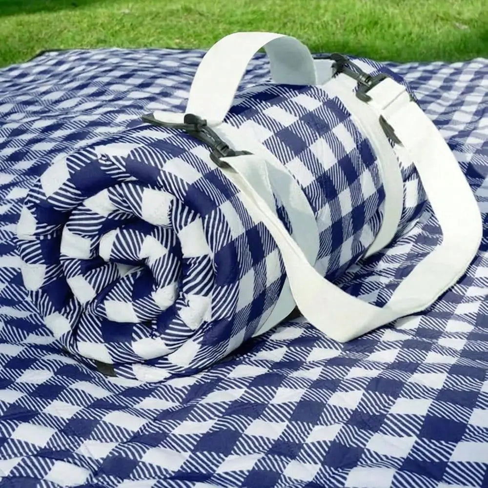 Picnic Blanket Waterproof Sandproof, Foldable Outdoor With Premium Canvas Strap Beach