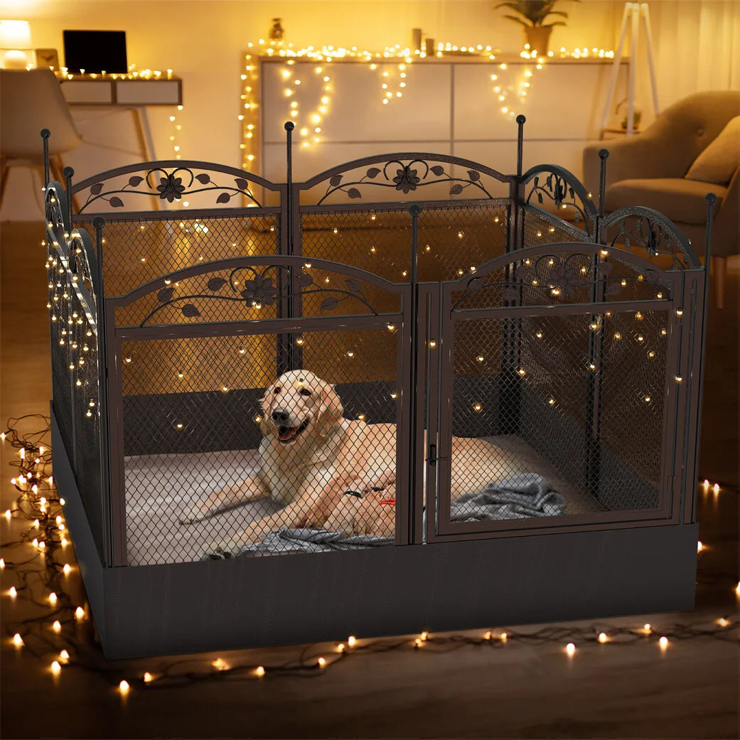 8 Panels Large Heavy Duty Dog Pet Playpen Exercise Enclosure Pet Whelping Pen Box