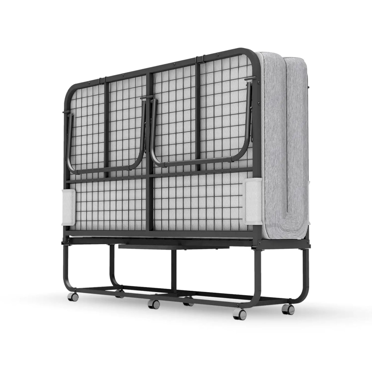 Folding Bed With Mattress For Guests Space Saving Rollaway