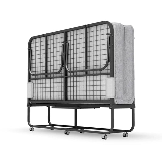 Folding Bed With Mattress For Guests Space Saving Rollaway