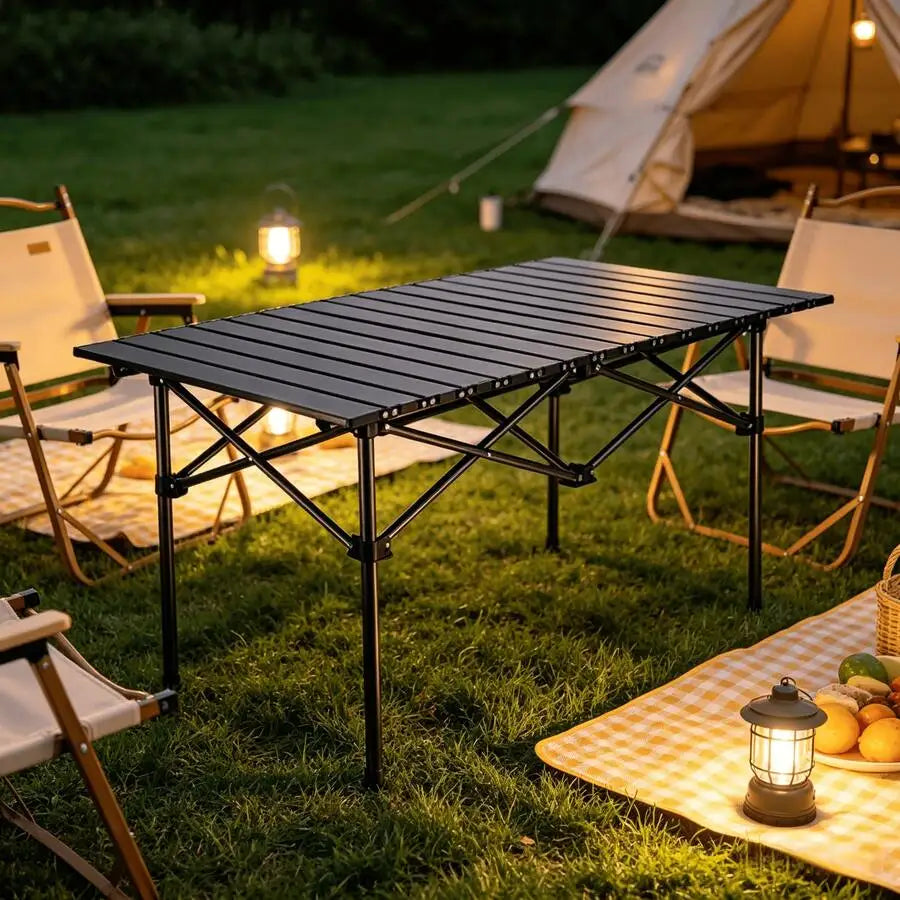 Portable Aluminum Folding Table With Storage Bag For Camping