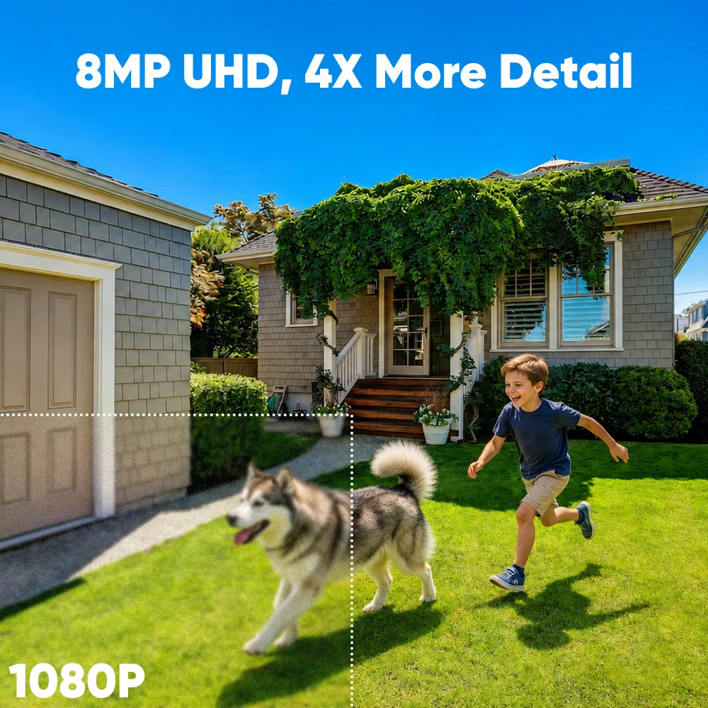 SANNCE 8MP PoE Security Camera Outdoor, IP67 8CH NVR with 2.8mm 4K Bullet Cameras, H.265 Built-in Mic, AI Human Vehicle Detection, Dual Light Night Vision Home Surveillance Cameras ONVIF