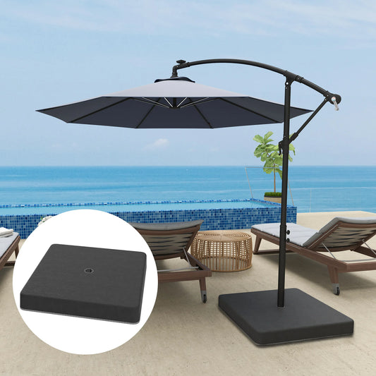 176 Lbs Offset Cantilever Umbrella Base Weight Set with Cover