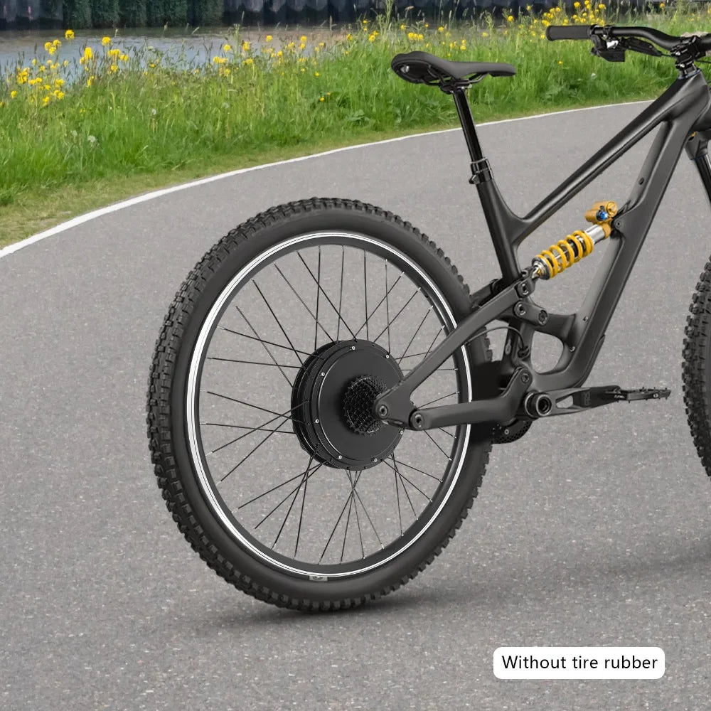 Ebike Conversion Kit, 700C 48V 1000W Brushless Motor, Electric Bicycle Wheel Rear, Aluminum Alloy Frame, High Load 264lbs, Safety Brake Handle Included