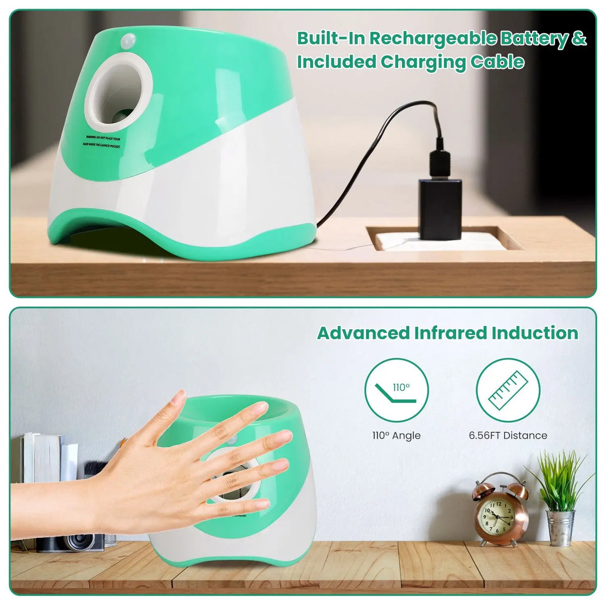Rechargeable Automatic Dog Ball Launcher With Adjustable Distances