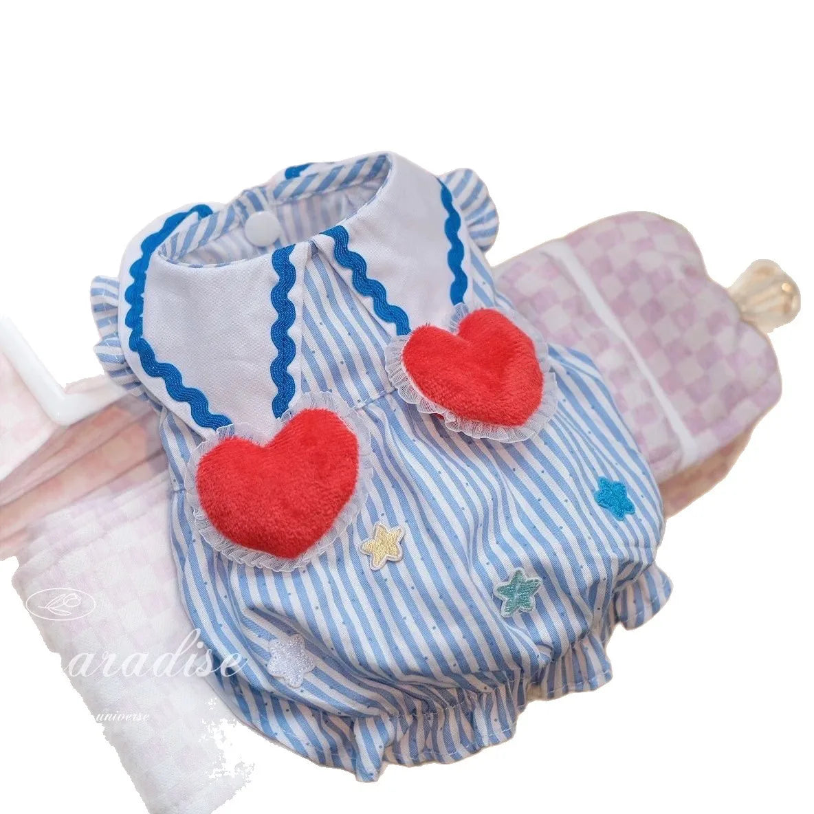 Summer Princess Striped Bubble Dress For Small Dogs And Cats