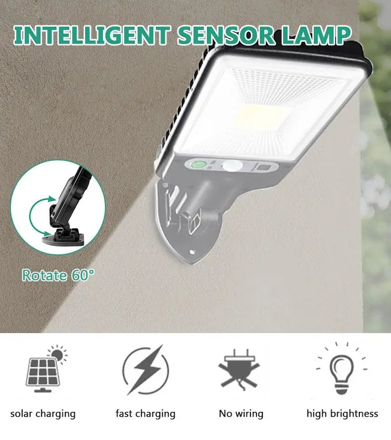 2 Pack 1200W Solar LED Wall Lights, Motion Sensor Outdoor Solar Flood Lights with 3 Lighting Modes, Waterproof Security Lamp for Garden Patio Yard