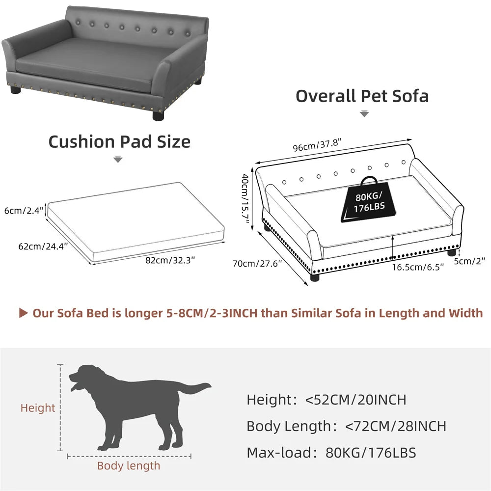 Borwart Heavy Duty Raised Pet Sofa For Dogs And Cats