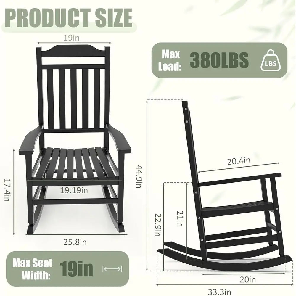 Weather-Resistant Outdoor Rocking Chairs Set For Porches And Patios
