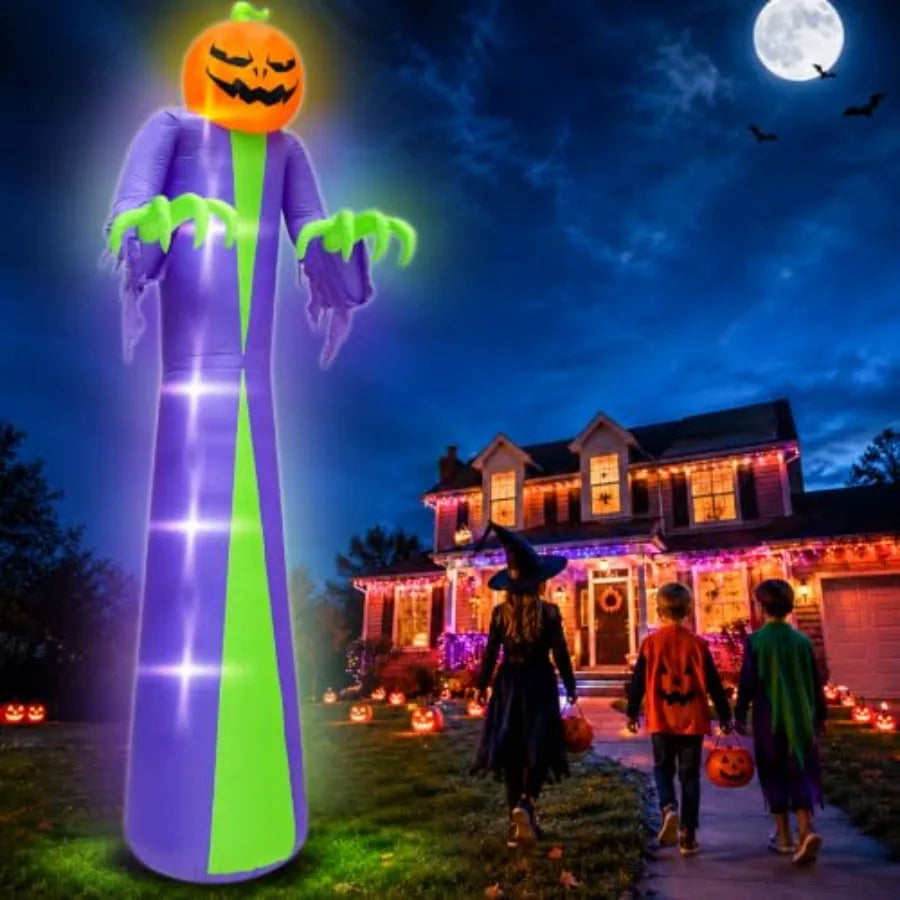 MDNG Halloween Inflatable Pumpkin Outdoor Decoration With Built In Fan