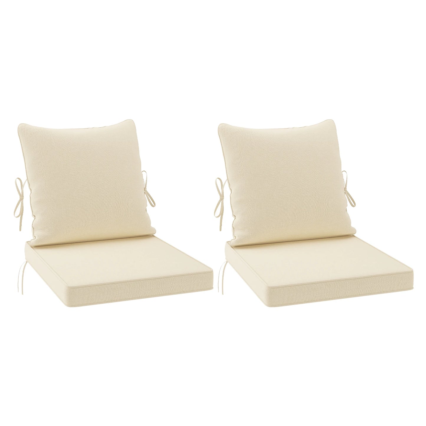 FARINI Outdoor Chair Cushions Set Of 2 With Removable Covers For Patio Furniture