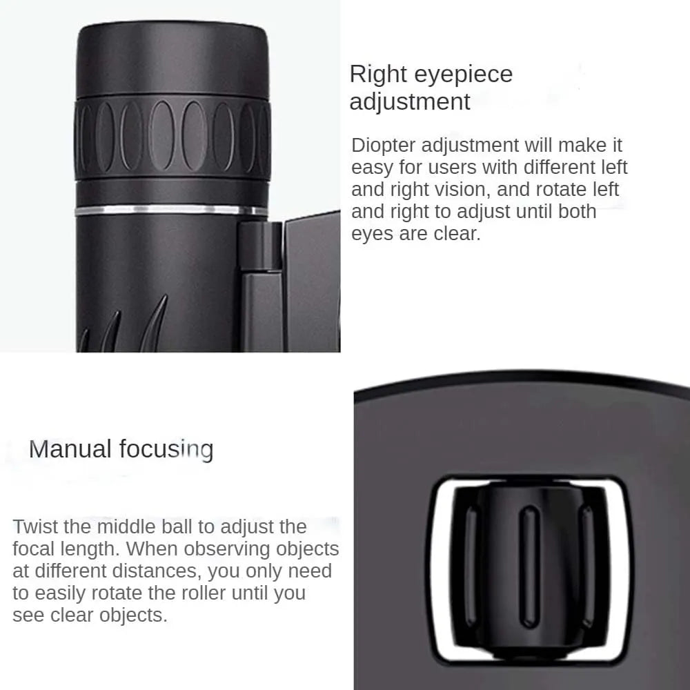 HD Binoculars with BAK4 FMC 40x22 2000M Long Range Folding Mini Telescope, Ideal for Hunting, Sports, Camping & Travel