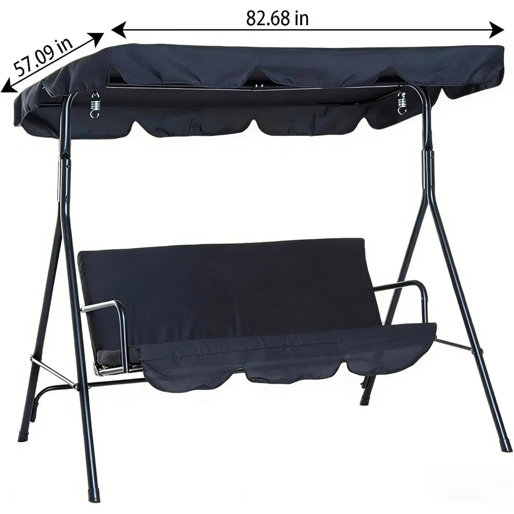 Waterproof UV-protective Swing Canopy Replacement for Outdoor Patio