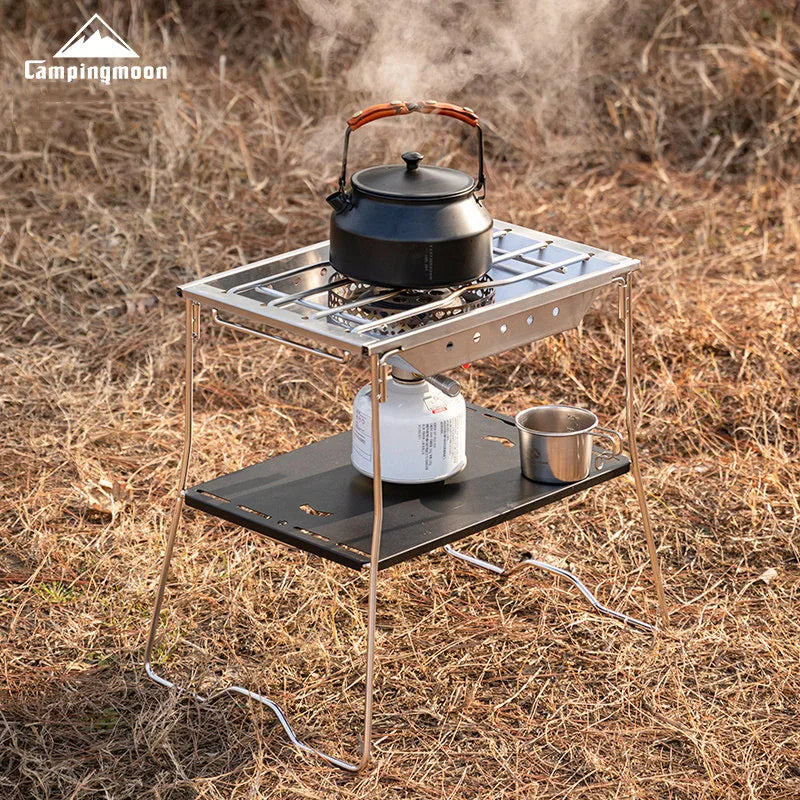 CAMPINGMOON CK-25BK-1P Single piece IGT Combination Table Suitable for Snow Peak Furnace Cover Outdoor Camping Table Accessories