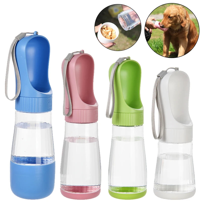 Portable Pet Water Bottle And Food Container Travel Dispenser