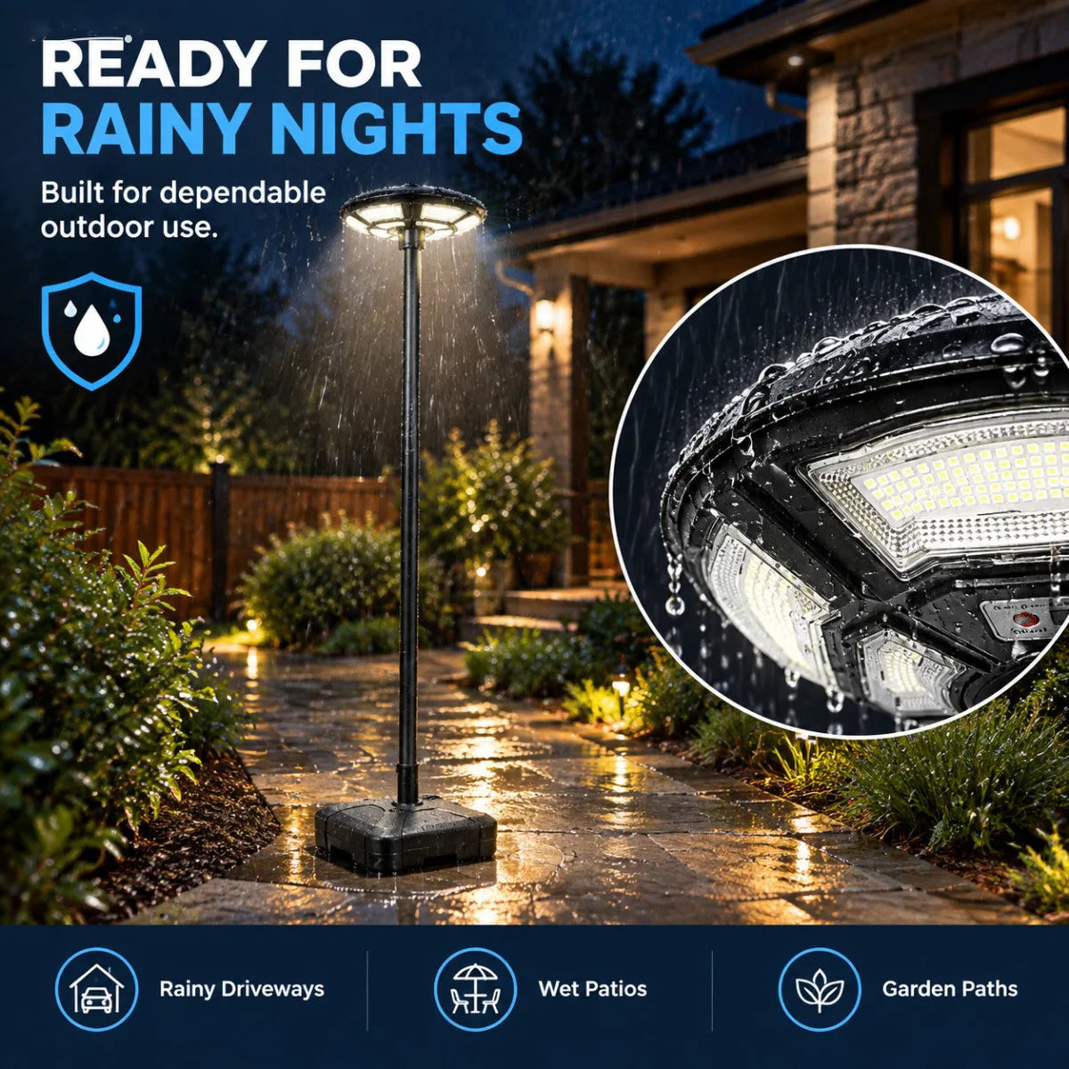 Morglad Wireless Solar Post Light With Remote And Sensor