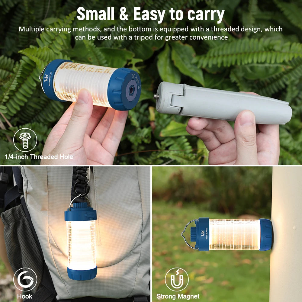 Wurkkos CL01 Mini RGB 360° Flashlight 550 Lumens 21700 Rechargeable LED Flashlight Camping Light Power Bank Waterproof