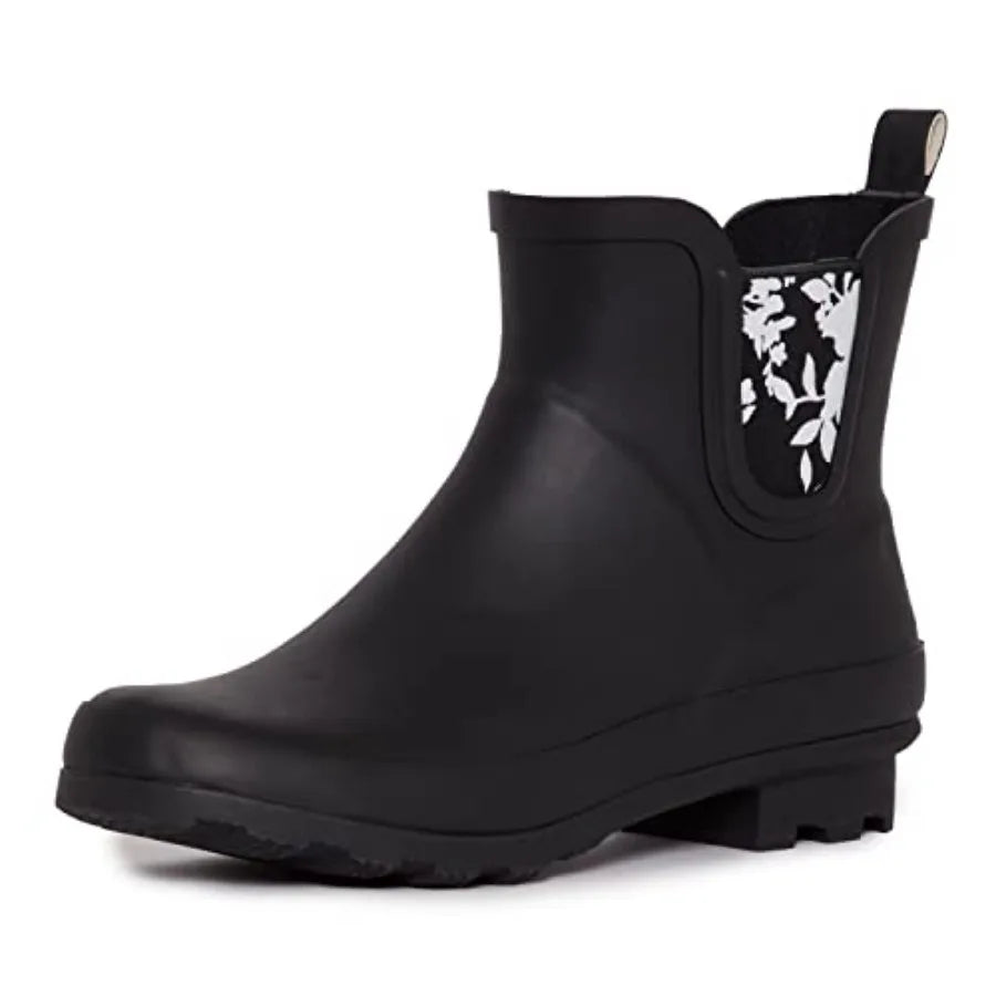 Women's Waterproof Mid Cut Ankle Rain Boots For Everyday Wear