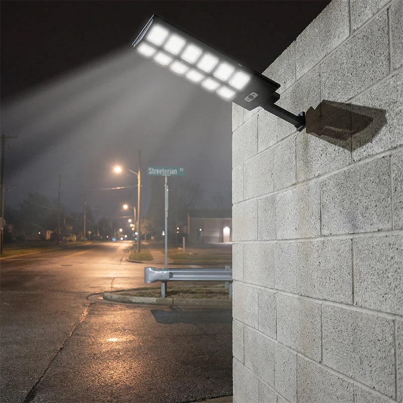800000LM Solar Lights Outdoor Waterproof LED Flood Lights Motion Sensor with Remote 10000LM 3 Modes Street Lamp for Yard Garden Path