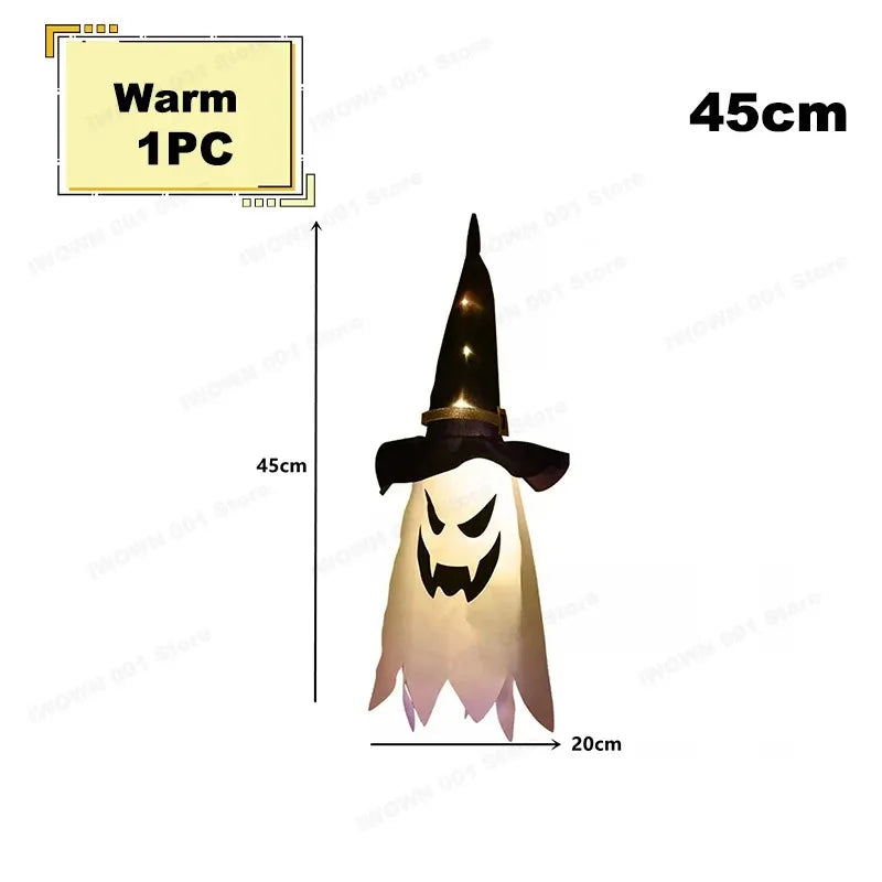 Swinging Ghost Halloween Decoration With LED Lights For Outdoor Use