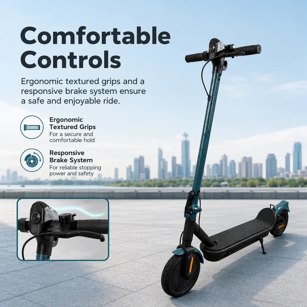 350W Adult Electric Scooter 25km/h, 36V 5Ah Battery, 8.5" Tires, Lightweight Foldable Commuter E-Scooter with Smart LED Display, Anti-Slip Deck & Full Fenders, Portable for Urban Travel