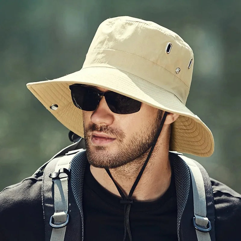 Men's Sun Protection Hat with Large Brim Sun Protection Hat Cycling Mountaineering Fishing Outdoor Fisherman Hat Fashion Sun Hat