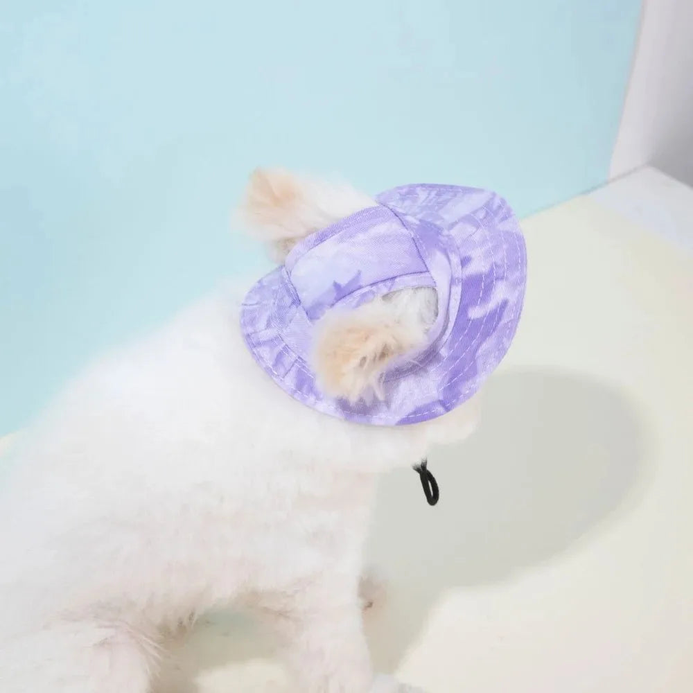 Pets With Ear Holes Adjustable Baseball For Medium Small Dogs Summer Dye Cats Sun Cap Outdoor Hat Pet Supplies