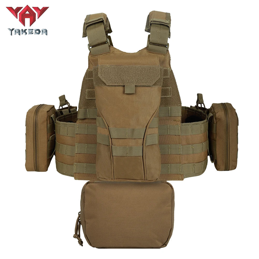 YAKEDA Quick Release Tactical Vest With MOLLE Gear