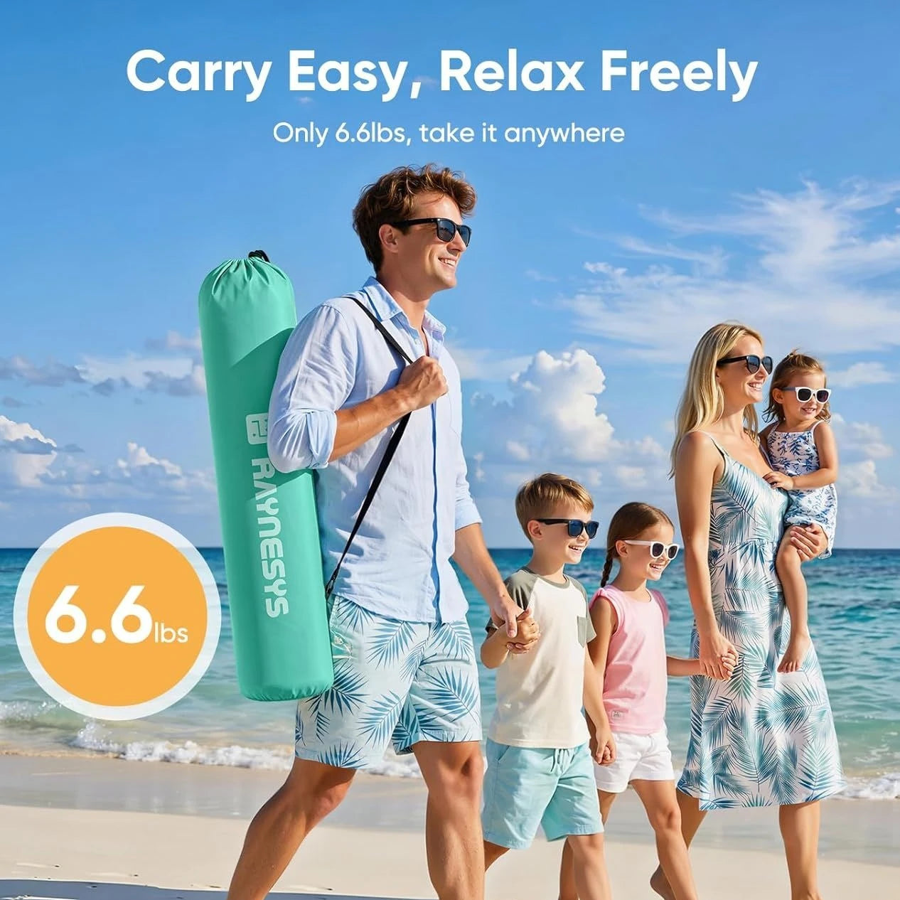 Beach Tent Sun Shelter for 5-6 Person, Pop Up Beach Canopy Waterproof Tarpaulin Awnings, UPF 30+ UV Protection, Breathable Mesh Window, Home Garden Party Tent,Portable Sun Shade Tent with Carrying Bag for Sands & Outdoor Beac