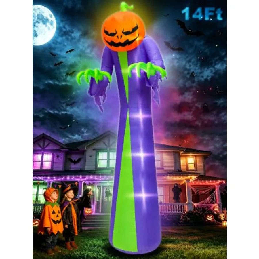 MDNG Halloween Inflatable Pumpkin Outdoor Decoration With Built In Fan