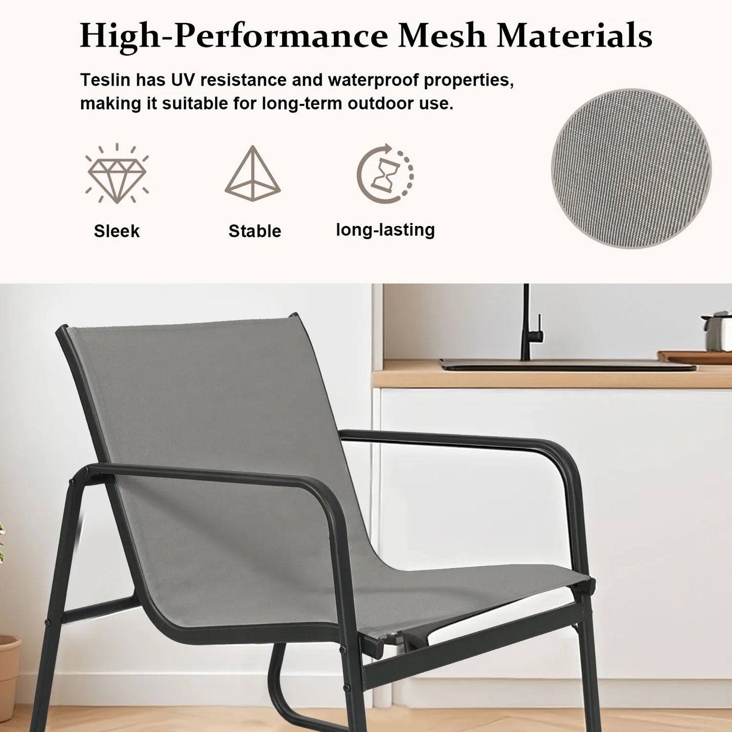 4-Piece Outdoor Patio All-Weather Bistro Set