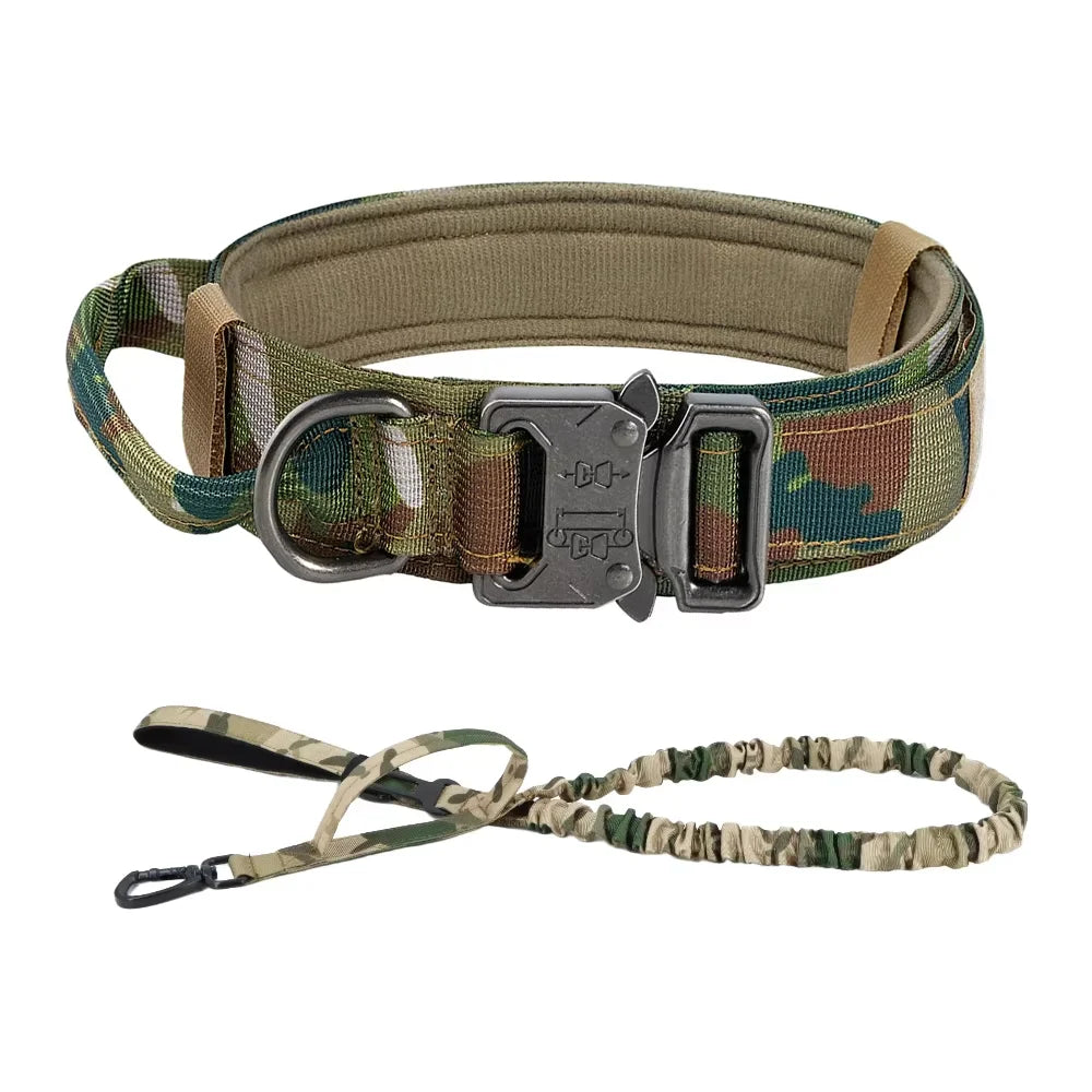 Petravel Adjustable Tactical Dog Collar And Leash Set