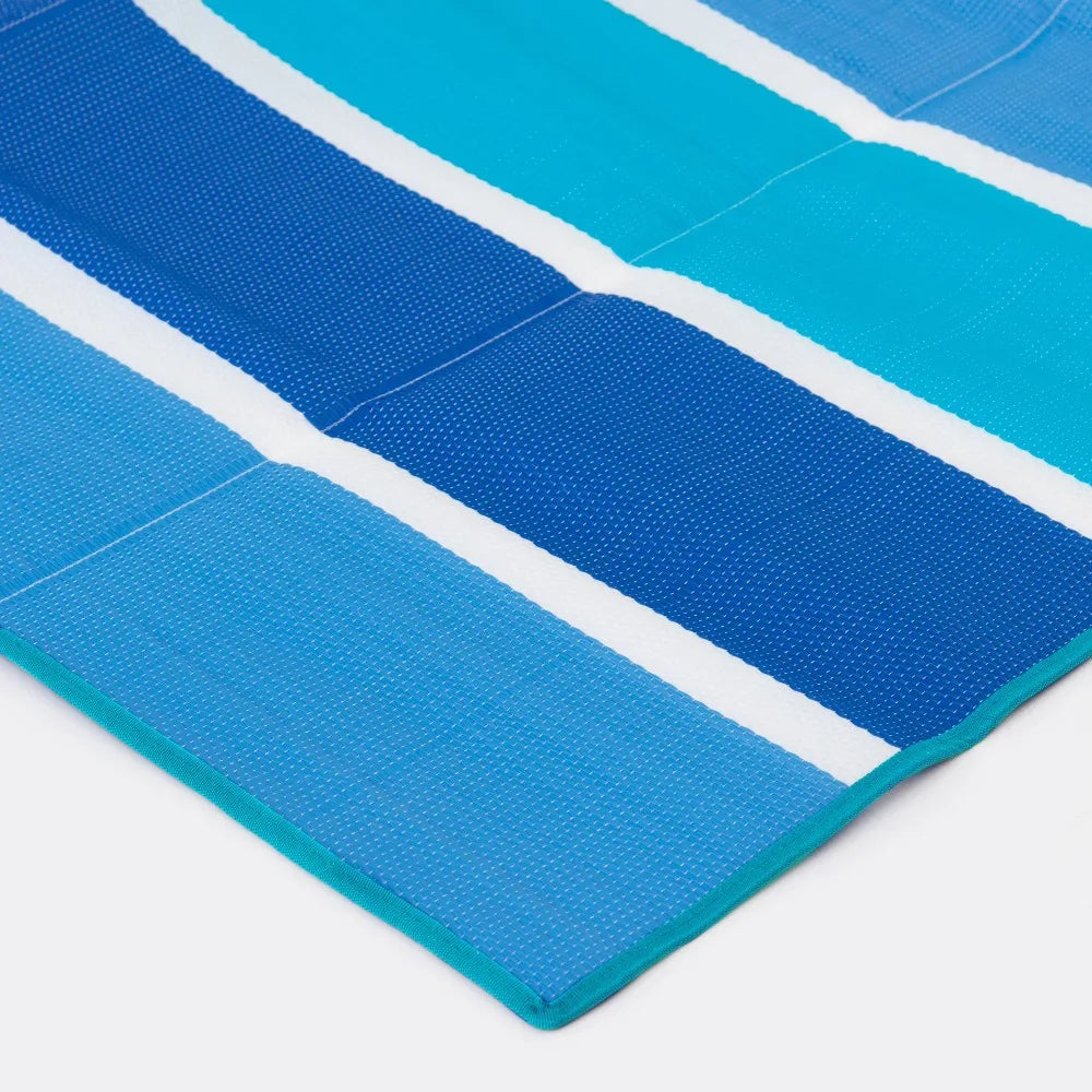 Aqua Blue Waterproof Sand Proof Beach Mat 70x50 Inch Lightweight Portable Outdoor Picnic Blanket for Travel Camping