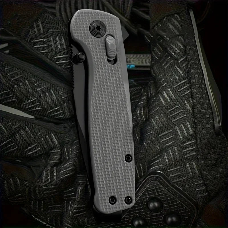 Folding Knife with Manual Lock Anti-Slip Grip Thumb Studs EDC Camping Knife Survival Outdoor Black/Olive Green/Orange Multitool