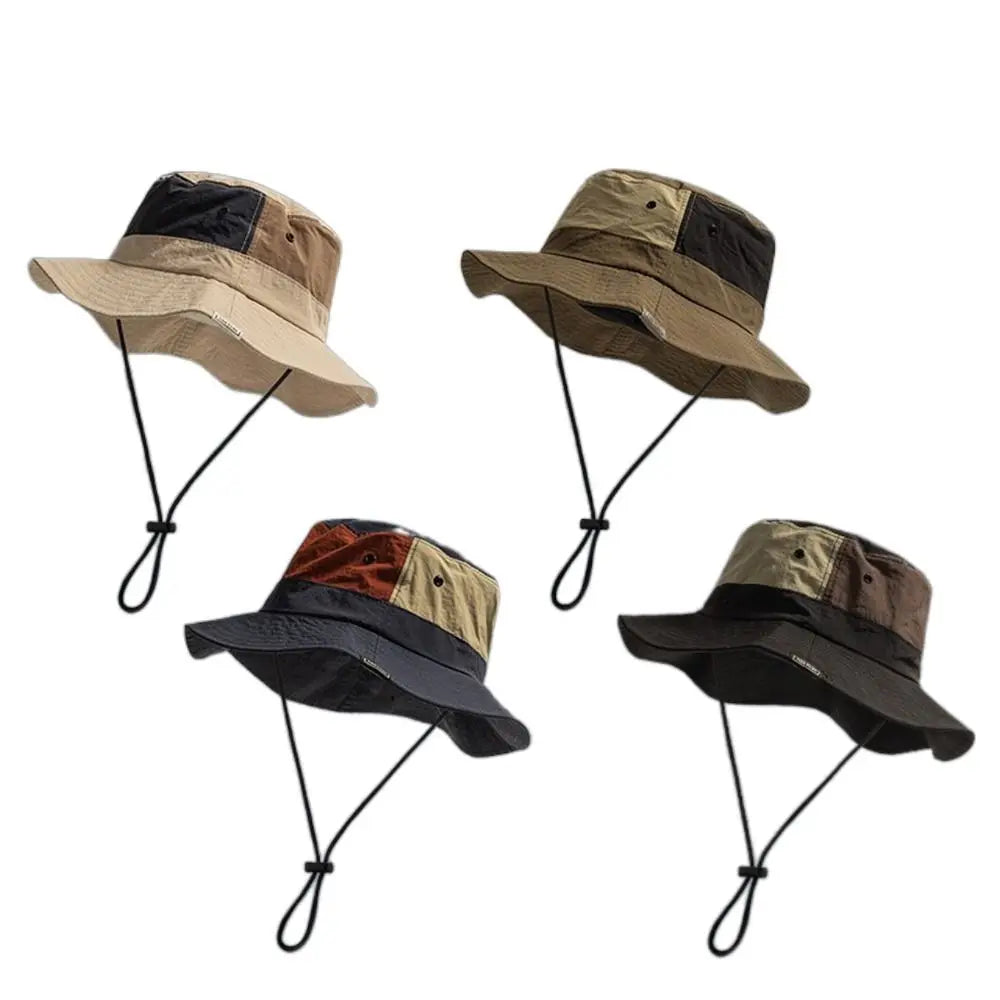 Sun Protection Wide Brim Bucket Hat Quick-dry Summer Man Women Anti-UV Caps Sun Protection Breathable Fisherman Hat Camping