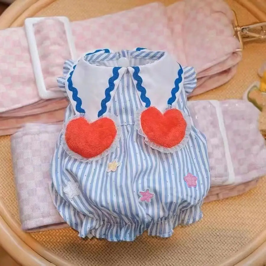 Summer Princess Striped Bubble Dress For Small Dogs And Cats