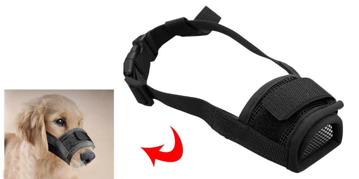 Pet Dog Mask Mouth Stop Chewing For Adjustable Pet Dog Mask Bark Bite Mesh Mouth Muzzle Grooming Anti Stop Chewing