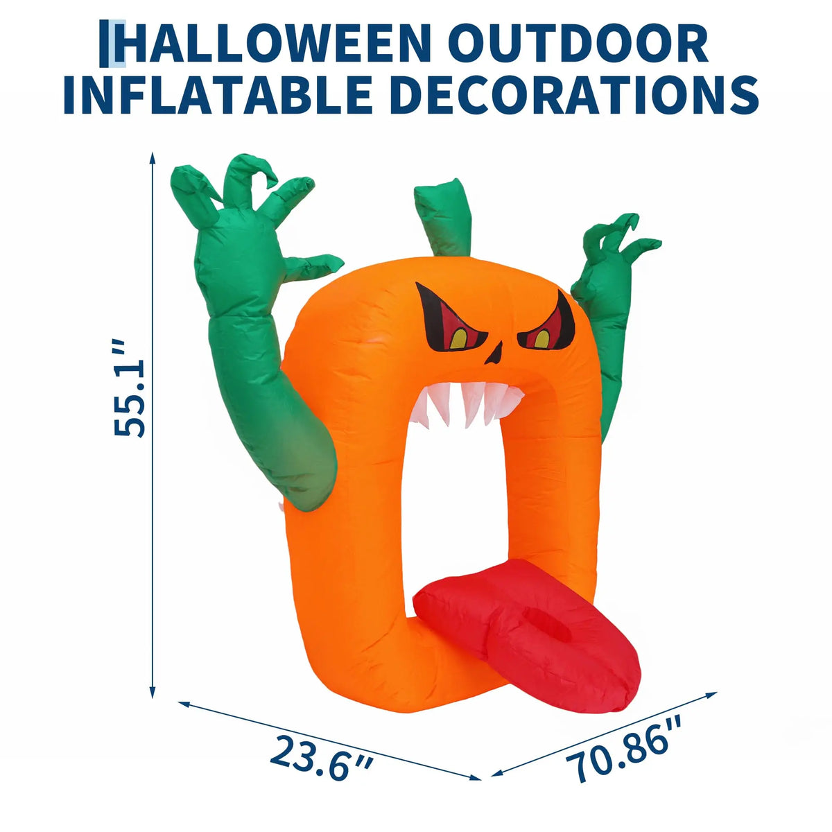 Gaomon Halloween Inflatable Pumpkin With LED Lights Outdoor Yard Decoration