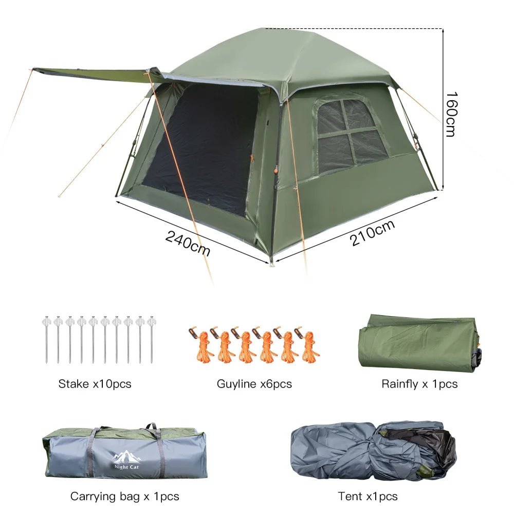 Night Cat Blackout Cabin Tent With Instant Setup Outdoors