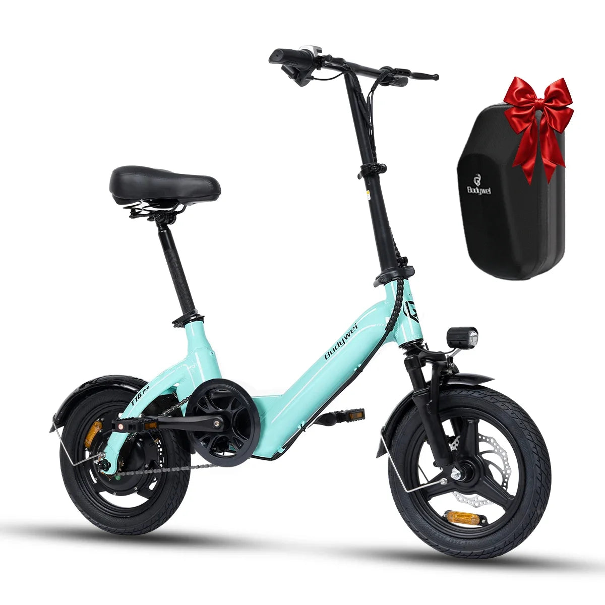 Bodywel T16Pro Folding Electric Bike 20MPH Max Speed 36V 10.4Ah Battery UL/TUV Certified 14" Mini E-Bike for Adult Urban ebike