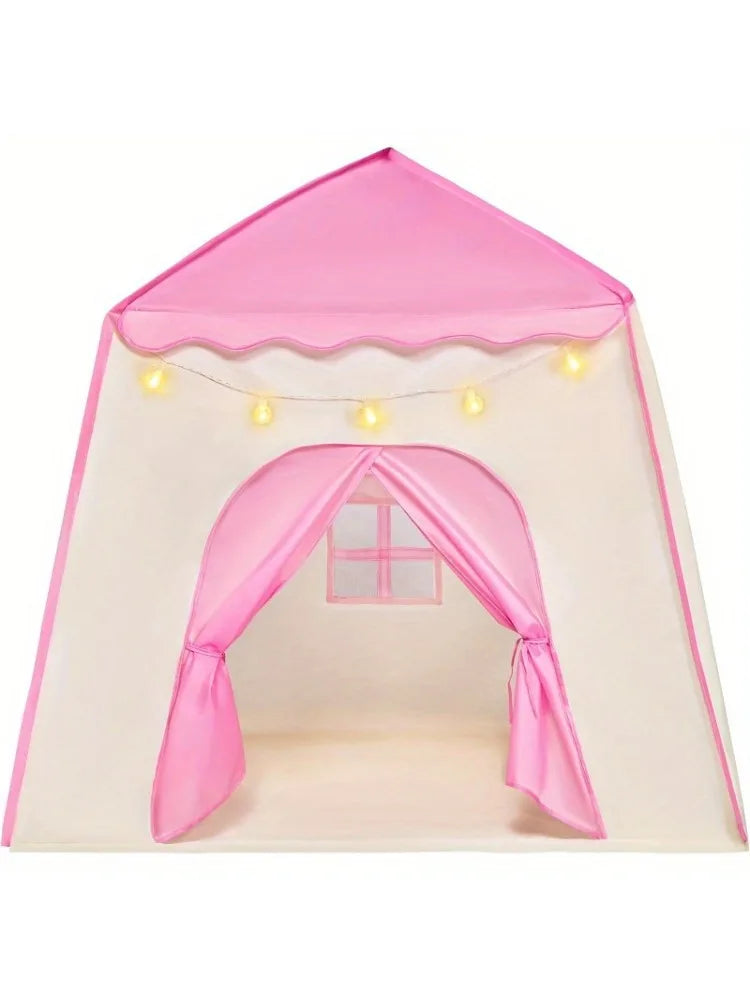 Joyfy Princess Castle Play Tent With LED Lights For Kids Indoor Outdoor