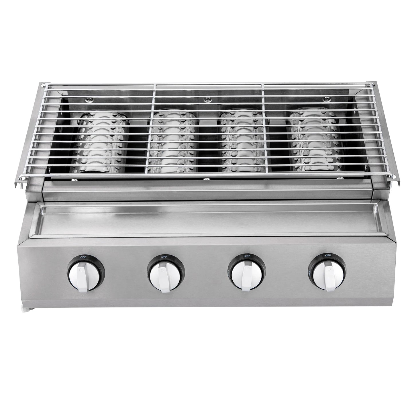 Portable 4 Burner Stainless Steel Smokeless Gas Grill For Camping