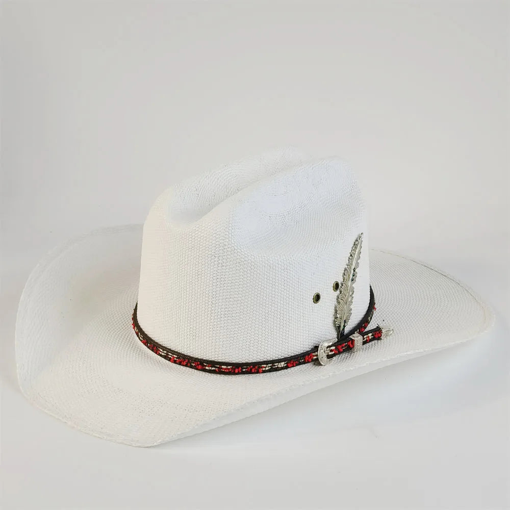 White Straw Cowboy Hat Summer Sun Protection Men Woman Summer Hat Casual Outdoor Sunshade Beach Straw Hat Fashion Cowboy chapéu