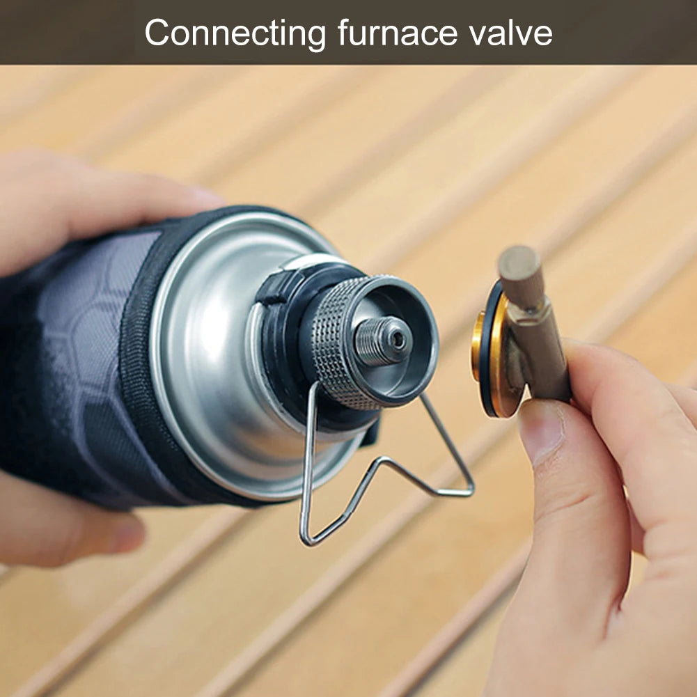Portable Gas Stove Adapter Aluminum Alloy Butane Gas Cooker Connector Lightweight Gas Tank Adapter Compact for Camping Picnic
