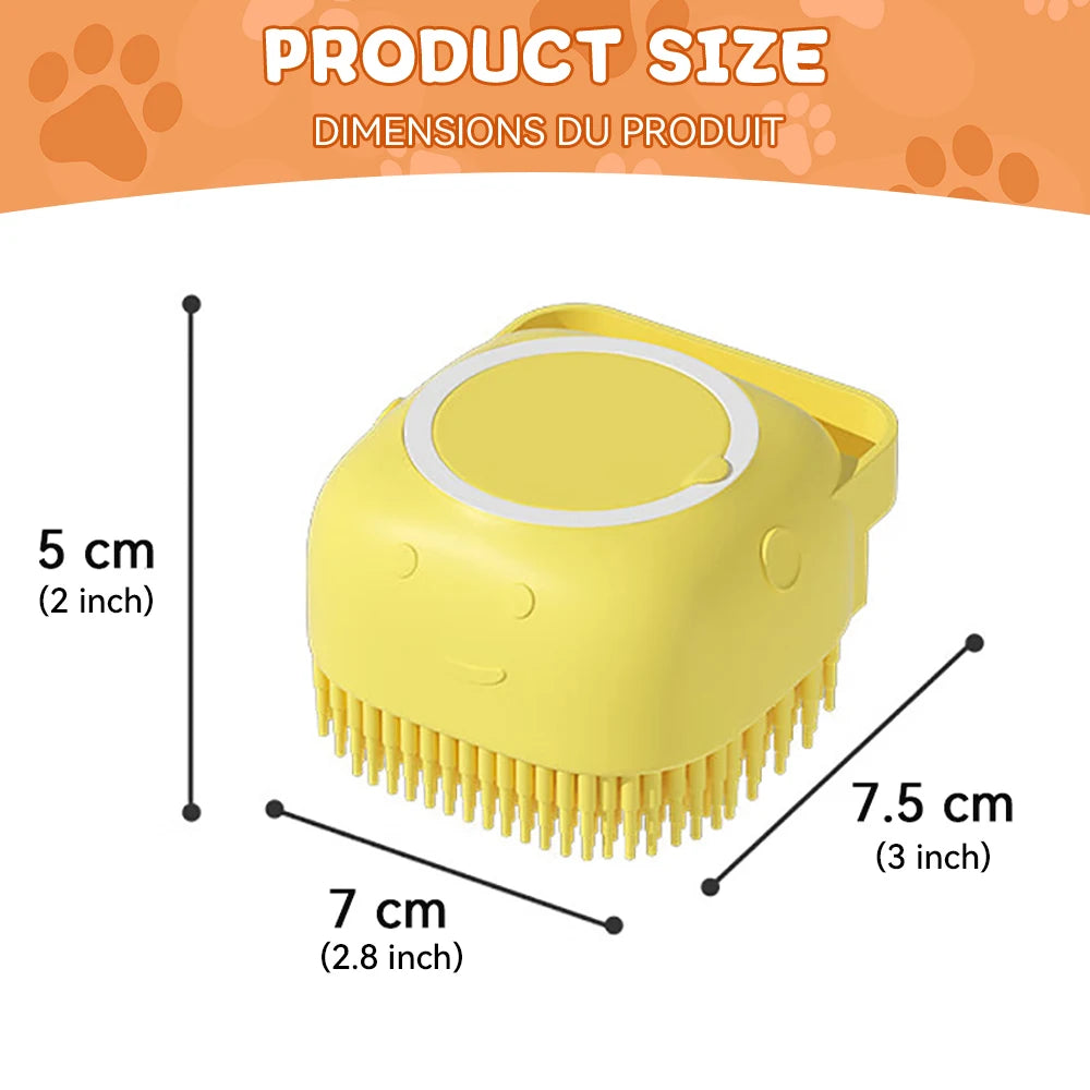 Silicone Pet Shampoo Dispenser Brush For Dogs And Cats