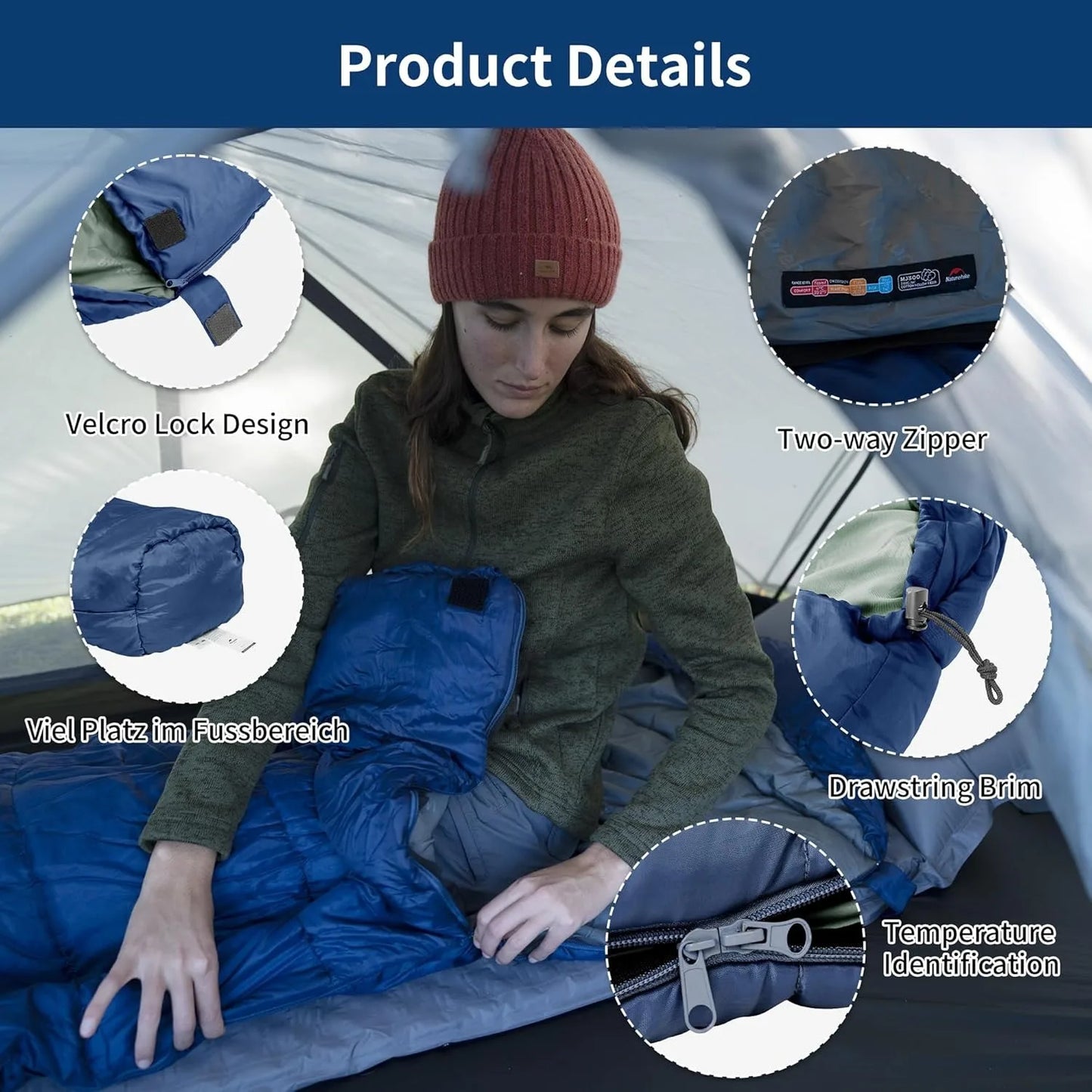 Naturehike Mummy Sleeping Bag MJ300 MJ600 Ultra Winter Warm For Adults